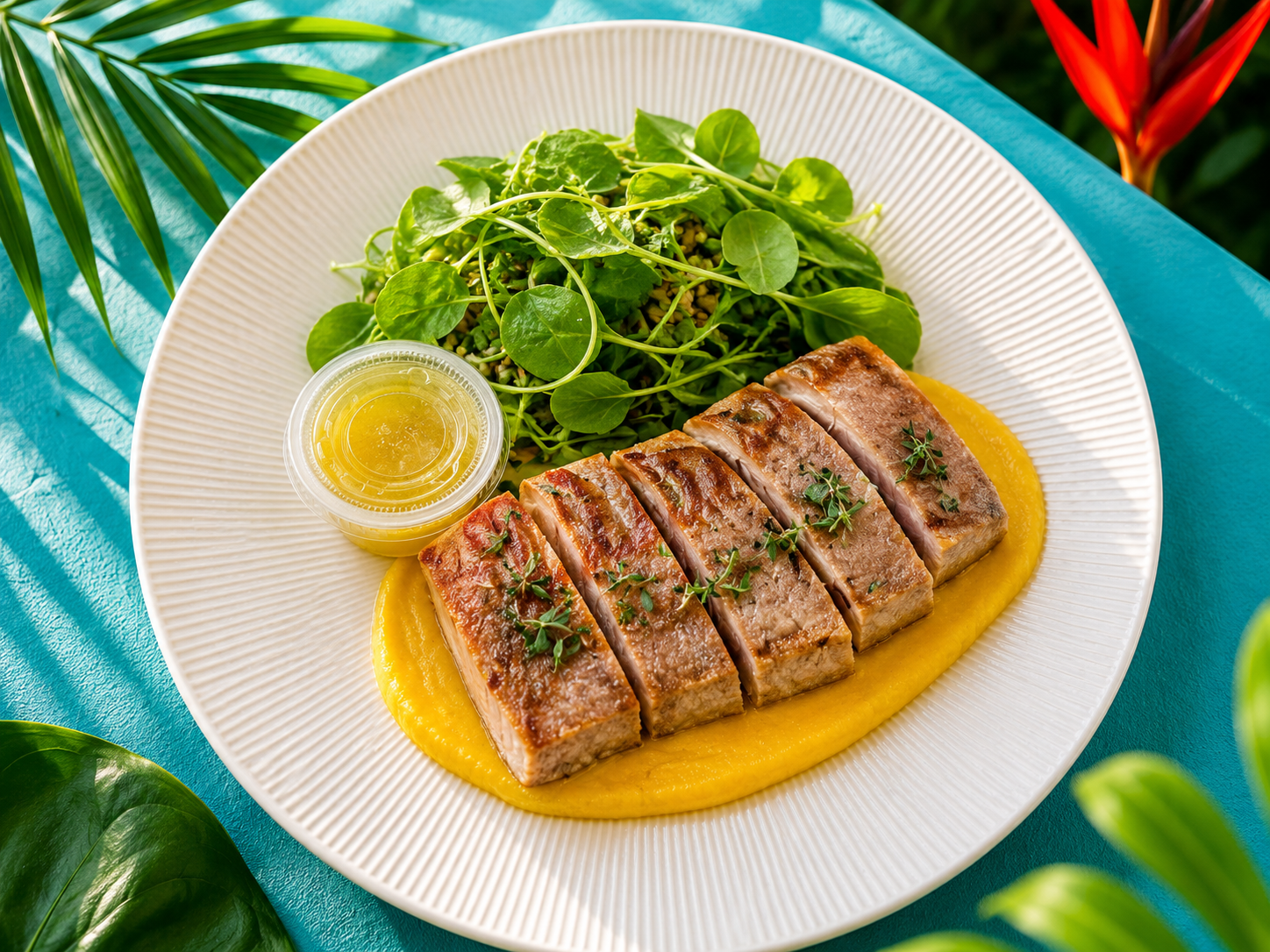 Seared Tuna & Pineapple Purée